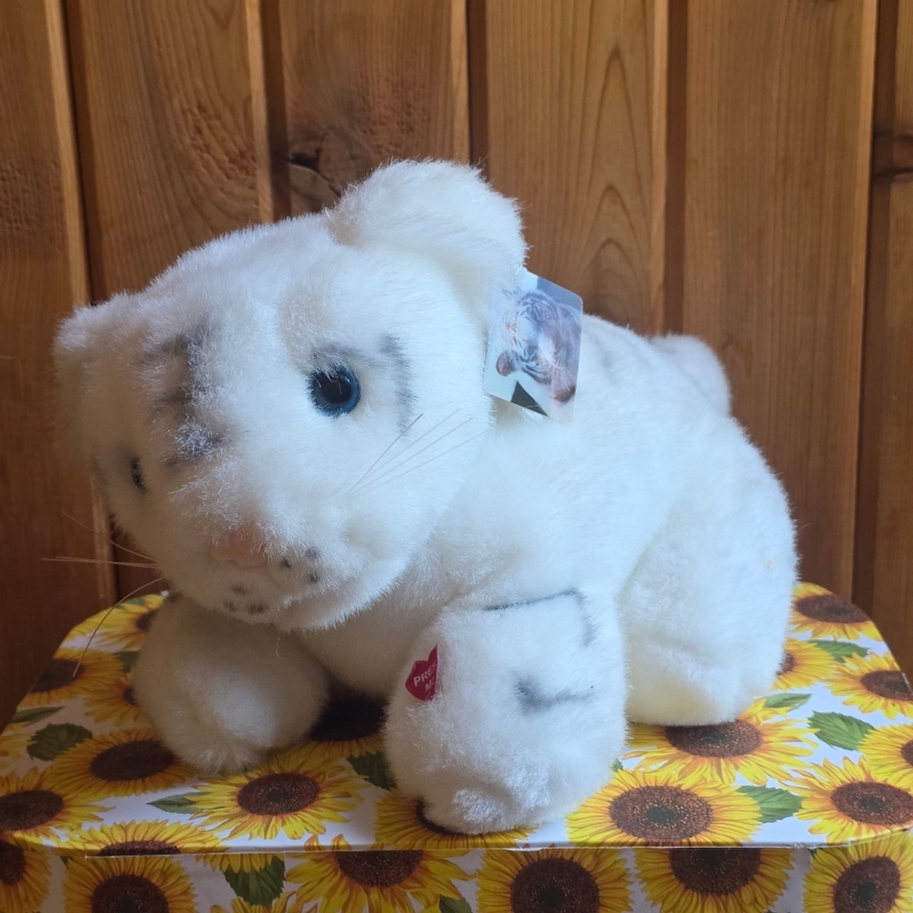 Siegfried & Roy 1999 Mirage Roaring White Plush Tiger Toy NWT